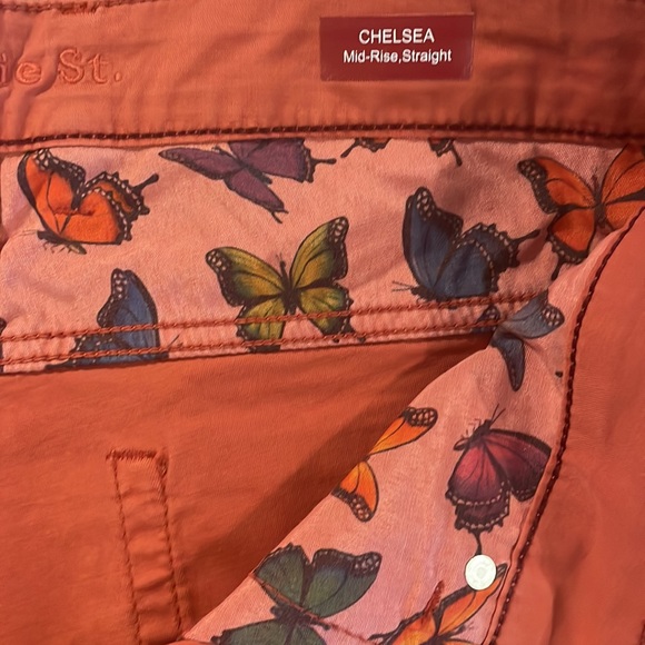 7 Downie St. Red Chelsea Mid-Rise Straight Jeans Size 34 - Picture 11 of 16